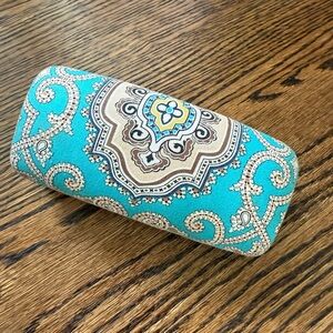 Vera Bradley blue paisley hard shell sunglasses case